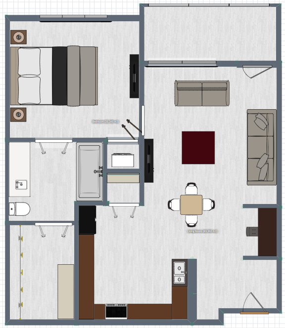 ONE BEDROOM floor plan cover image